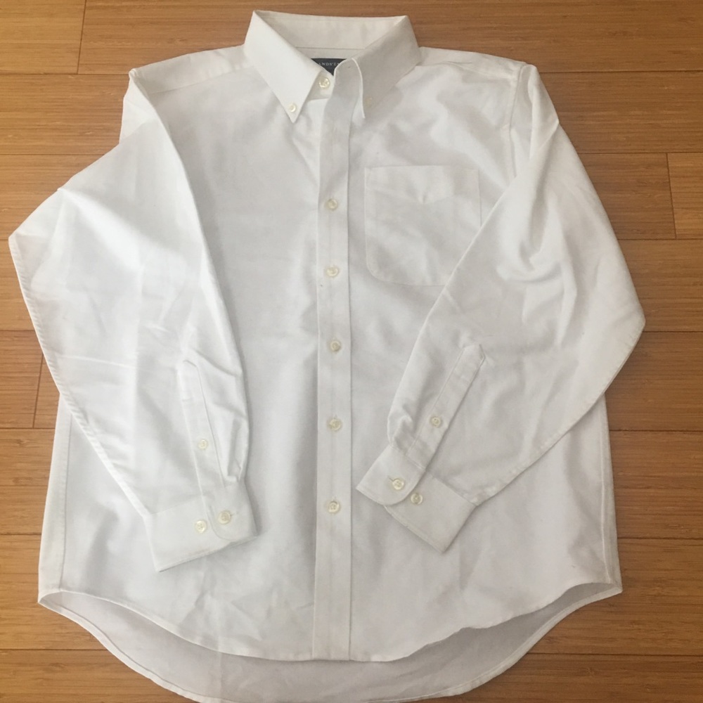 Boys Lands End size 12H white shirt